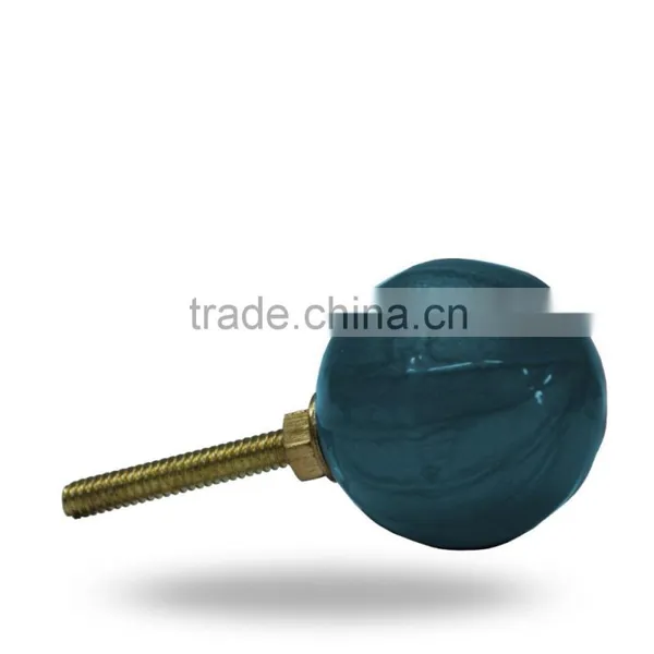 Acrylic Blue Shiny Finish Round Knobs photo-2