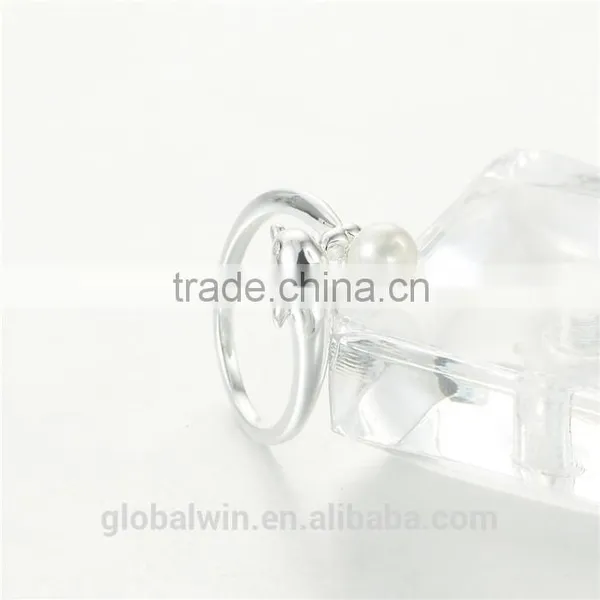 Engagement Gift Freshwater Pearl Solid Silver Rings For Sale photo-5