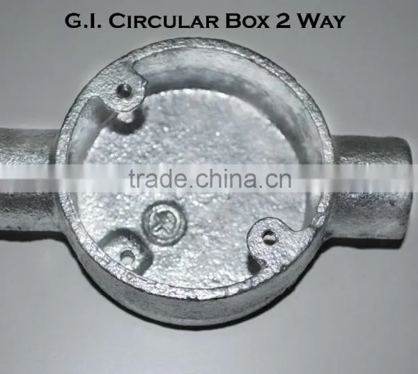 GI Junction Box - Two Way Through