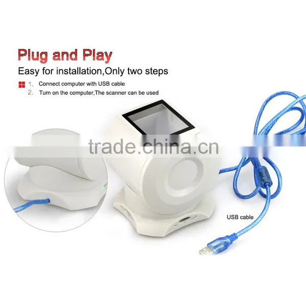 Rotatable Usb 1d 2d Supermarket Barcode Scanner photo-2