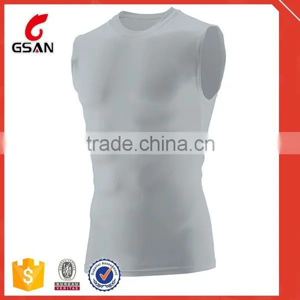 Blank Compression Shirt Mens Sport Wear Compression Tops photo-5