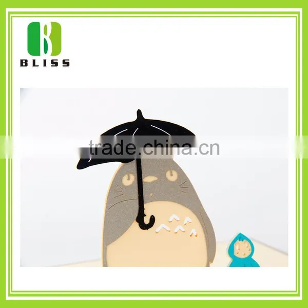 Handmade Best Wishes 120g Glossy Pop up Cartoon Style Custom Paper 3d Greeting Card photo-2