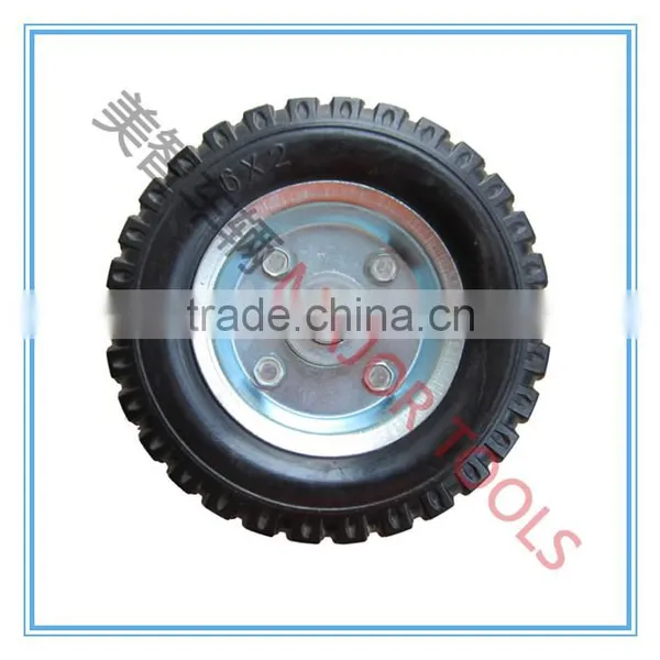 6X2 Solid Rubber Wagon Wheel With Steel Rim photo-2