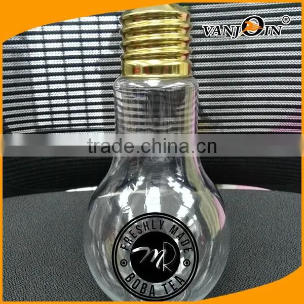 Big Mouth 500ml Plastic Light Bulb Bottle for Boba Tea BPA Free photo-2