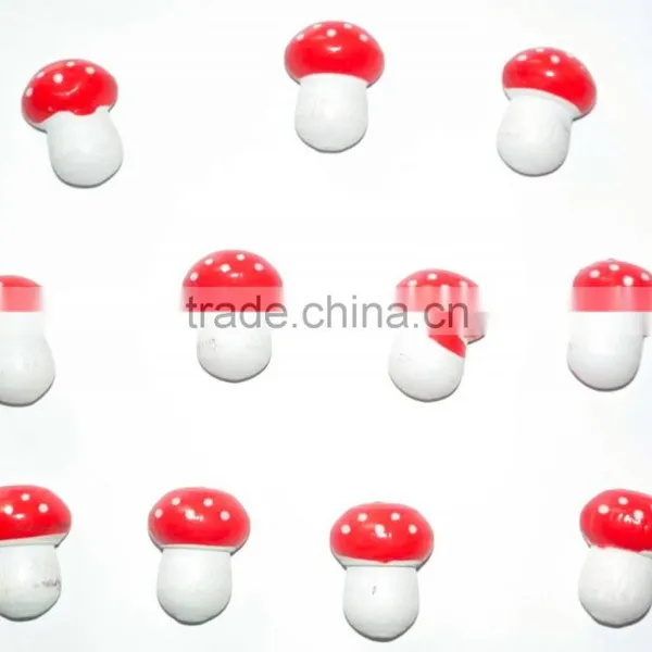 Hand Painted Wooden Mushroom Stick Craft