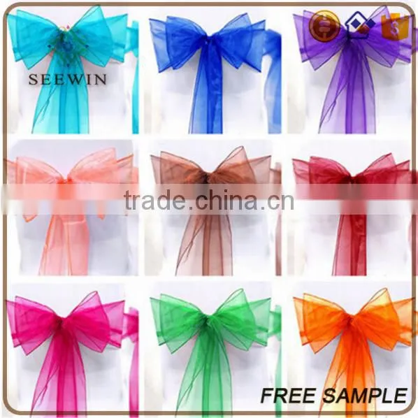 New Arrival Organza Fabric Chair Wedding Belts and Sashes photo-4