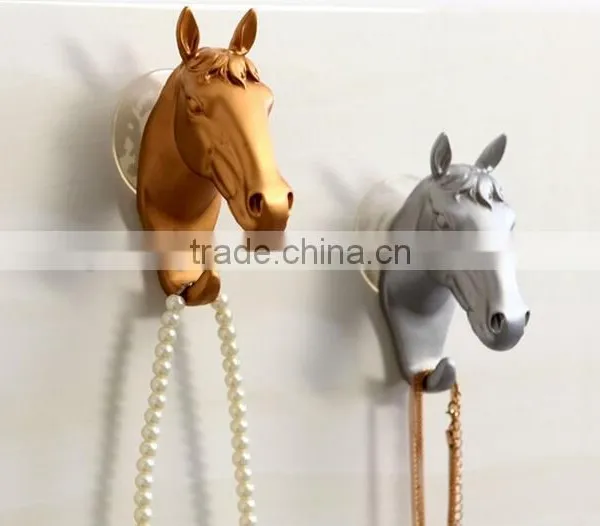 Wholesale Stock Horse Shaped Resin Decorate Sucker Wall Hook photo-2