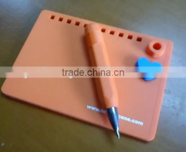 silicone message wordpad/writing pads with ballpoint pen