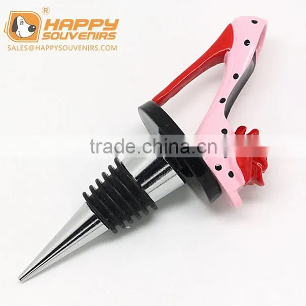 NEW CUSTOMIZED HOME POP RESIN STAINLESS RED HIGH HEEL WINE STOPPER photo-4