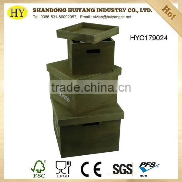 Vintage Wood Boxes With Lid Wholesale photo-2