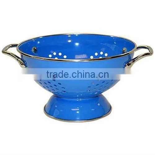 Trade Show Hottest Multi-color Galvanized Zinc Metal Colander/ Fruit Basket photo-2