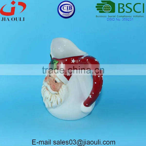 Christmas Decoration Ceramic Milk Cup, Santa Claus Flower Vase photo-2