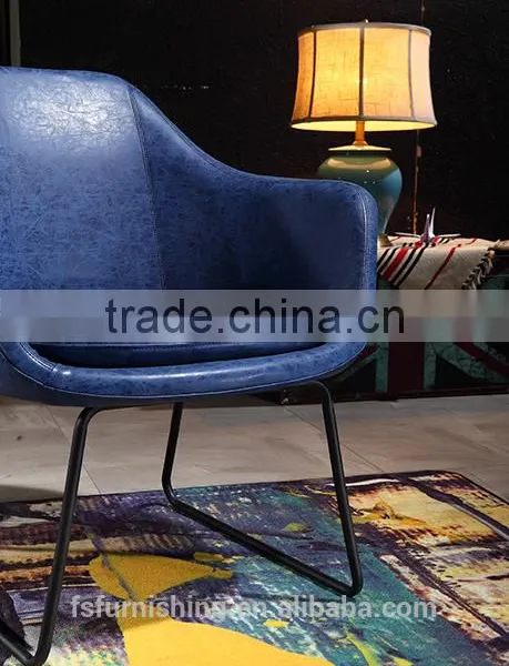 YYA14 Dark Blue Color Leather Modern Club Chair 2016 New Fashion Leisure Chair for Club photo-2