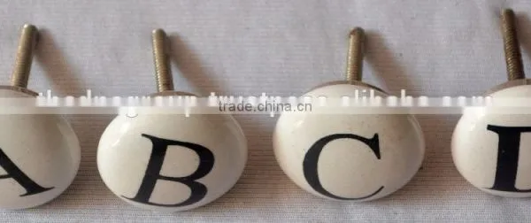 Latest Design Fine Hand Painted Alphabetic Door Knobs photo-2