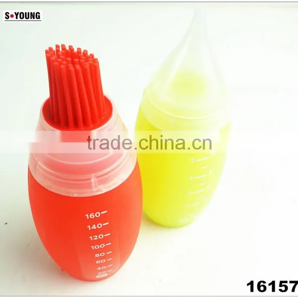 16157 2 Packs Heat Resistant Silicone Squeeze Bottles Kit Basting Brush Cooking Oil Brushing photo-2