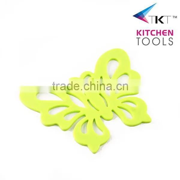 Butterfly Shape Silicone Coffee Hot Water Heating Cup Mat Cup Holder Cup Pad photo-2
