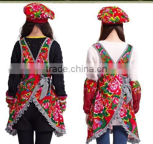 Personality Printing Bust Cotton Apron, Restaurant Milk Tea Shop Half Short Corset photo-5