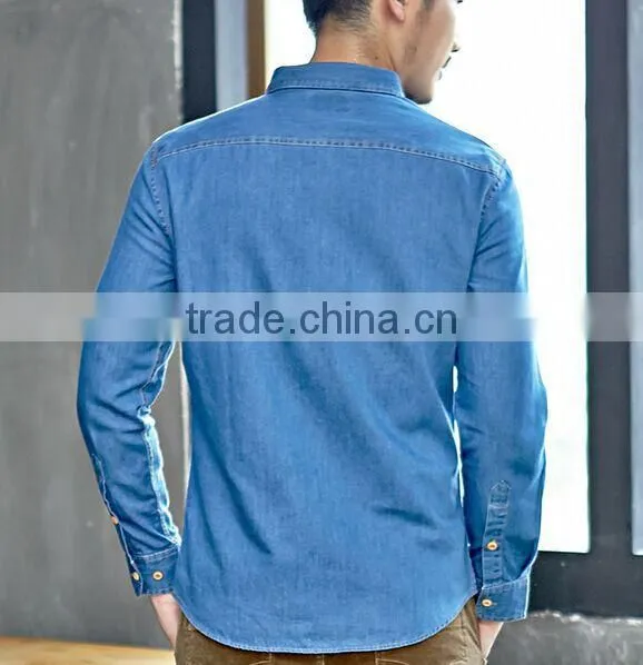 Cowboy Shirt Denim Shirt Men photo-3