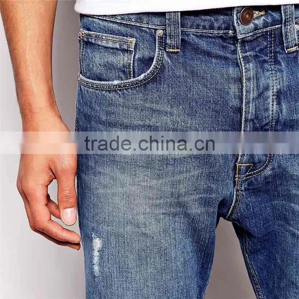 Custom High Quality Mens Ripped Jeans photo-3