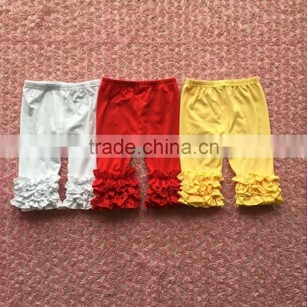 2016 Hot Sale Baby Summer Boutique Clothing Baby 100% Cotton Summer Icing Capris