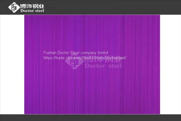 Hi-quality Violet Hairline Stainless Steel Sheet for Decorative Material photo-3