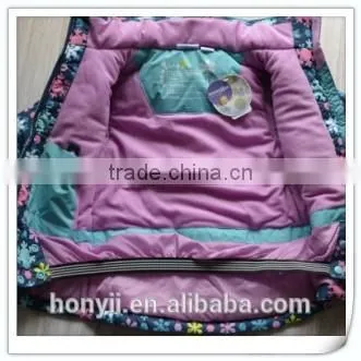 CHILDREN KID GIRL'S CUTE PRINT PUFFY HOODED SKI JACKET photo-3