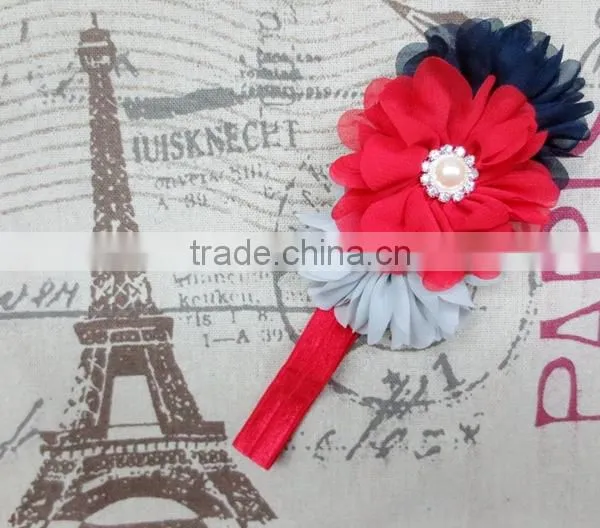 Wholesale Ballerina Chiffon Flower Headbands Toddle Girls Kids Baby Headbands 2015 Hair Accessories photo-6