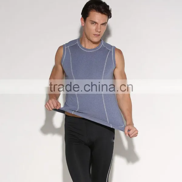 Hot Sale Vest Singlet Custom Embroidered Sportswear Body Building Tank Top Men photo-3