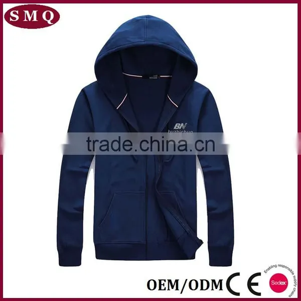 OEM Manufacturer Custom Size Plain Cotton Zipper Jacket Hoodies photo-2