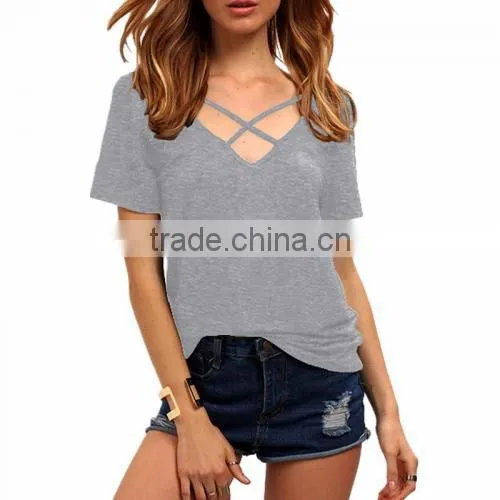 New Design Plus Size Women Cotton Short Sleeve T-Shirts photo-5