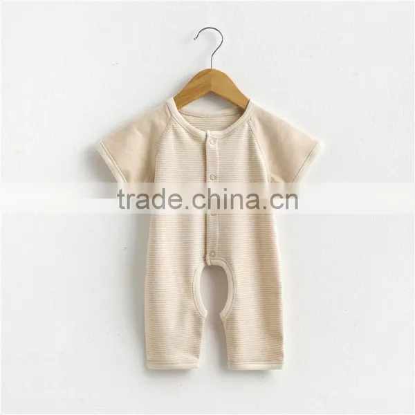Wholesale Organic Baby Clothes 100% Organic Cotton Striped Romper Baby Clothing photo-2