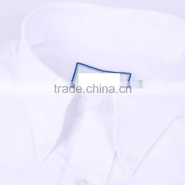 2017 White Oxford Long Sleeve Button-down Collar Casual Shirt for Men photo-4