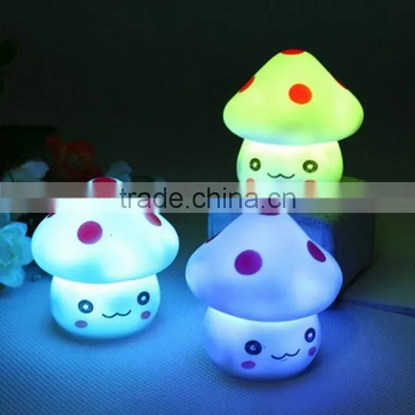 Lovely Baby Sleeping Safe Night Lamp LED Small Colorful Mushroom Light Lamps for Kids photo-2