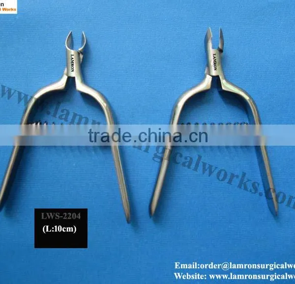 Stainless Steel Spring Action Cuticle Nail Nipper 10cm