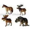Wood-carved Standing Animal in Rustic Finishing
