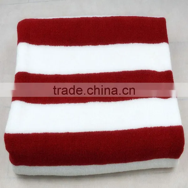 Wholesale Blue White Stripe Luxury Hotel Cotton Large Custom Beach Towel photo-3