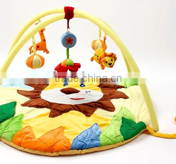 Wholesale Non-toxic Lion Style Musical Gym Baby Kids Play Mat With Hanging Toys M5082203 photo-2