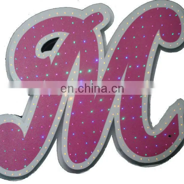 Customized Light Up Initial Wall Art