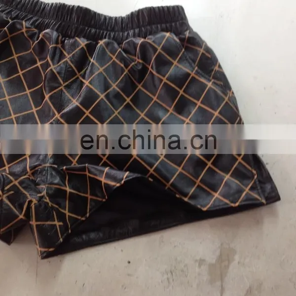 2015 New Style Ladies Sheep Leather Short Pants photo-3