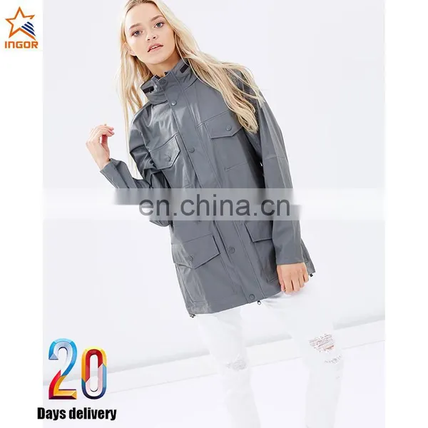 Wind Breaker Four Pocket Winter Leather Jacket Women photo-5