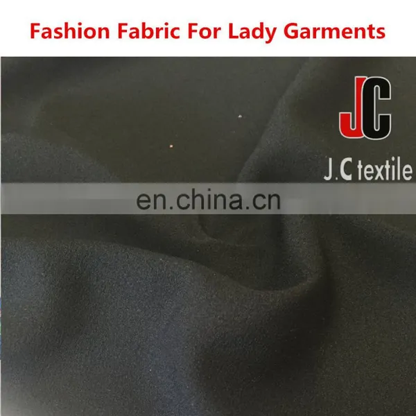 Heavy Polyester Fabric Market Wholesale 100% Polyester Slip Soft Dyed Fabric Crepe Knit Fabric photo-3
