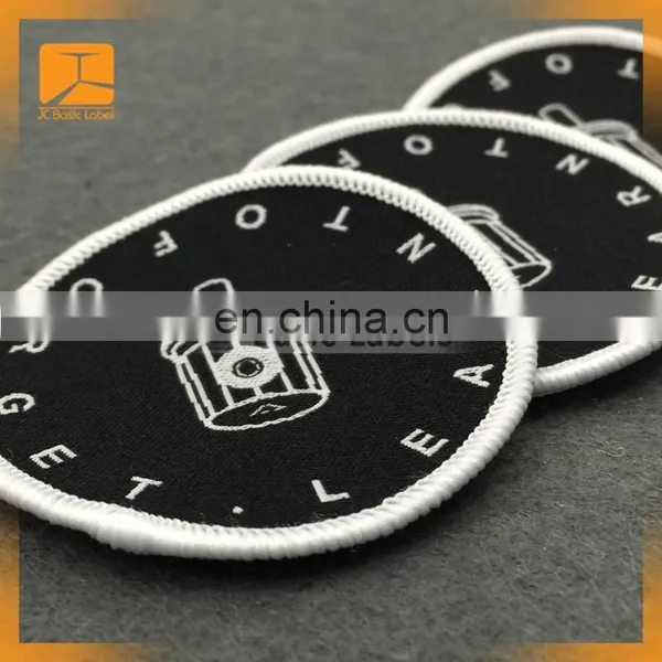 Woven Label / Laser Cut Woven Iron on Patch / Custom Woven Badge for Garment Accessory photo-4