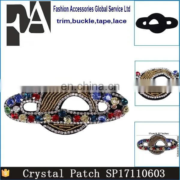 Wholesale Beaded Rhinestones Spacecraft Patches Applique Badge Sew on Clothes photo-5