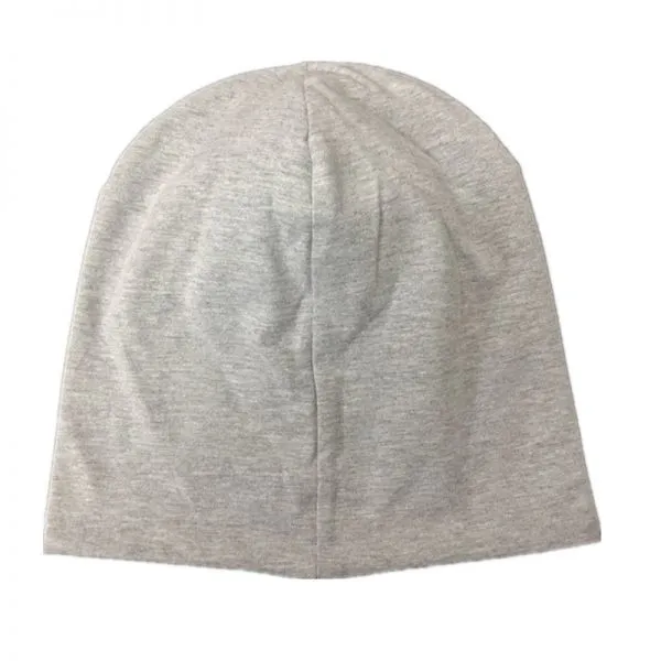 Custom Grey Skull Cap Unisex Fashion Baggy Men Jersey Beanie Stretch Cotton Hat photo-4