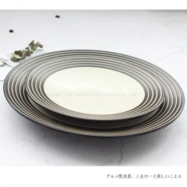 Western Style Porcelain Tableware Round Matt Dinner Sets Plates/Bowls photo-2
