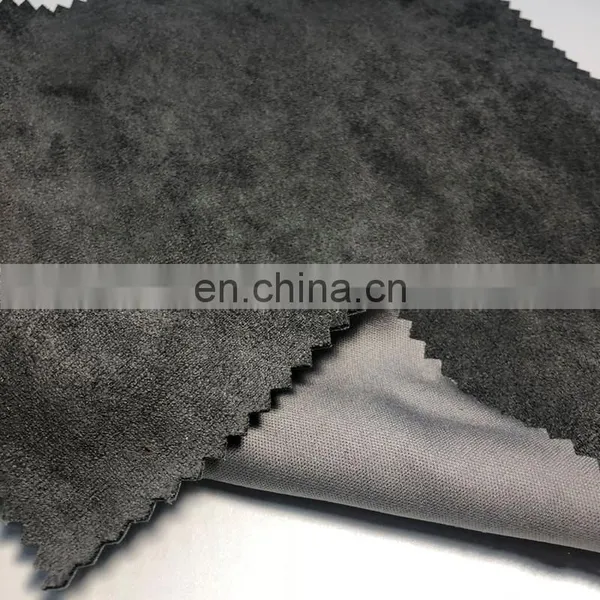Hot Sale 100% Polyester Brushed Woven Warp Suede Fabric for Upholstery and Sofa photo-4