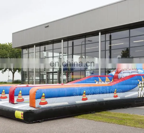 Strong Man Themed Bungee Run Jeu Gonflable Inflatable Wipeout Game photo-5