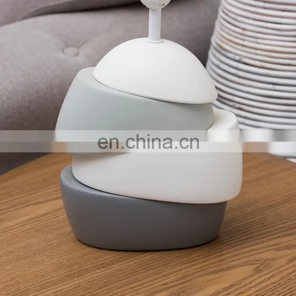 Geometric Art Modern Custom Porcelain Base Desk Light Cheap Nightstand Lamp for Hotel Bedside photo-3
