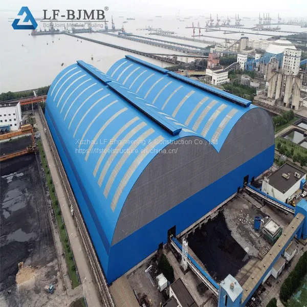 Prefab Steel Structure Space Frame Coal Pile Shed Coal Storage Roof Design photo-5