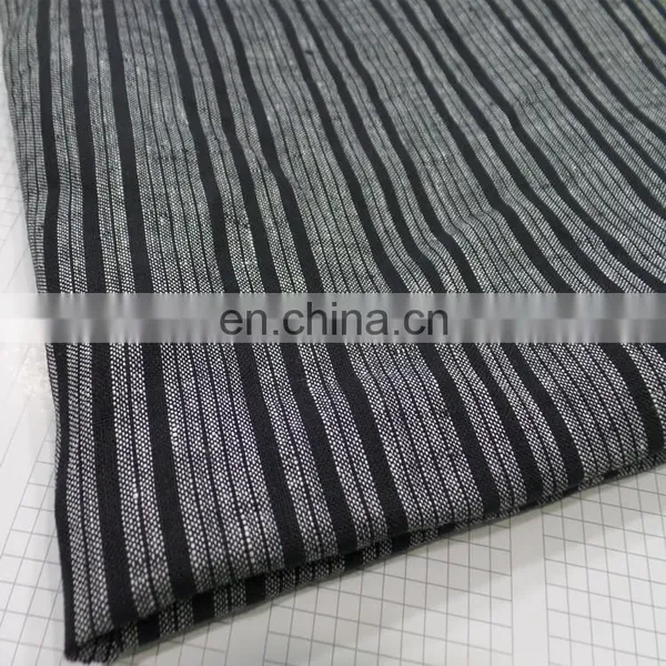 Pure Linen Striped Dress Fabric Yarn-dyed Linen Striped Fabric photo-5